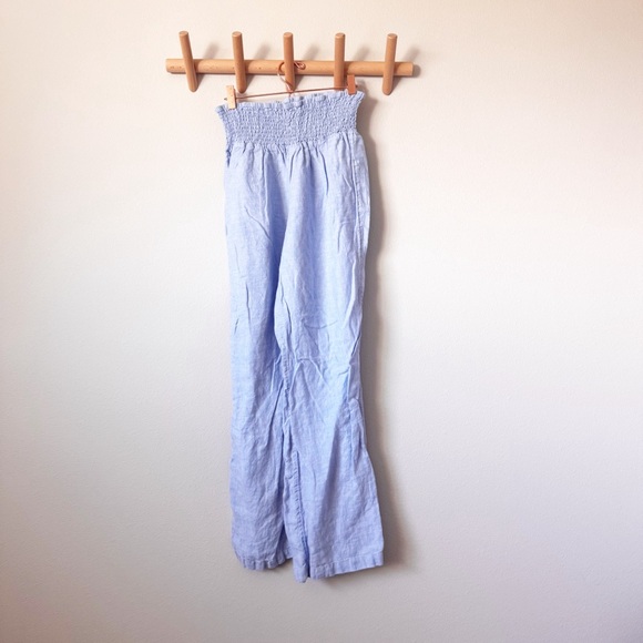 Rachel Ashwell Light Blue Linen Pants - Picture 1 of 9